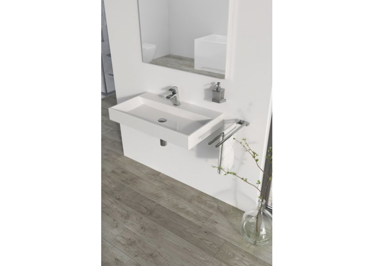 Комплект: Умивальник Ravak NATURAL 800, без переливу + Змішувач для раковини RAVAK Chrome CR с бидеткой 112.00 XJO01280000+X070092 (виставковий зразок)