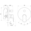 Смеситель скрытого монтажа Ravak Plan PN 061.00 с переключателем X070510