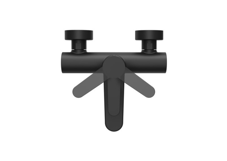 Змішувач для ванни настінний Ravak Puri black X070185