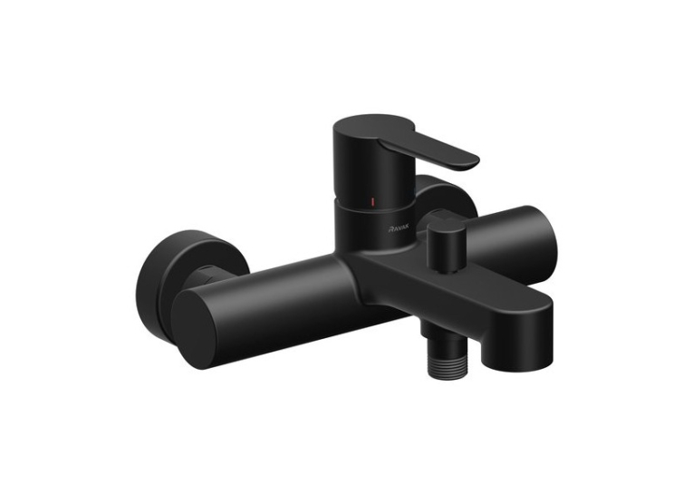 Смеситель для ванны настенный Ravak Puri black с переключателем X070192