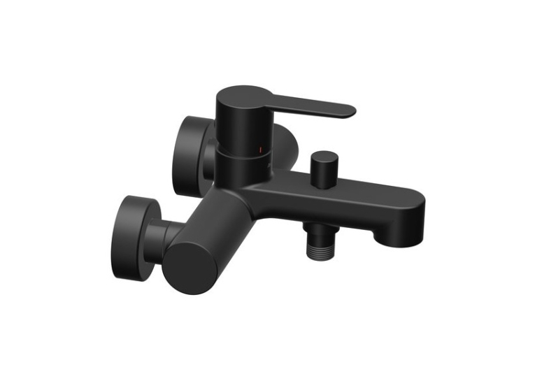Смеситель для ванны настенный Ravak Puri black с переключателем X070192