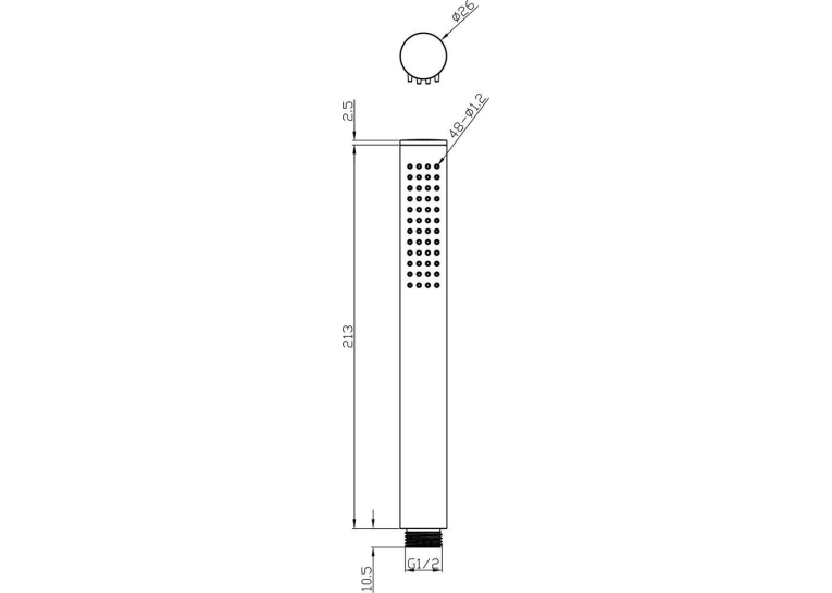 Лійка ручного душу Ravak Chrome 957.00, X07P007
