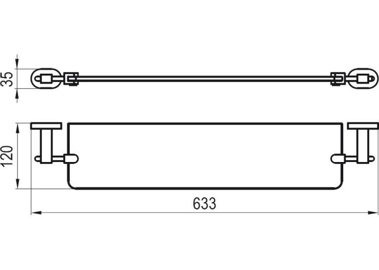 Полка стеклянная 64 см Ravak CR 500, X07P195