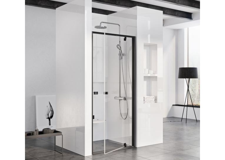  Душові двері Ravak PIVOT PDOP1-80, чорний + TRANSPARENT, 03G40300Z1