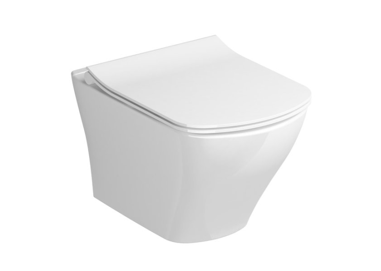  Сидіння для унітазу з кришкою WC Classic Slim RimOff, білий, X01673