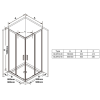 Душевой уголок Ravak BLIX Slim BLSRV2-90, полиров. алюминий + TRANSPARENT, X1LM70C00Z1