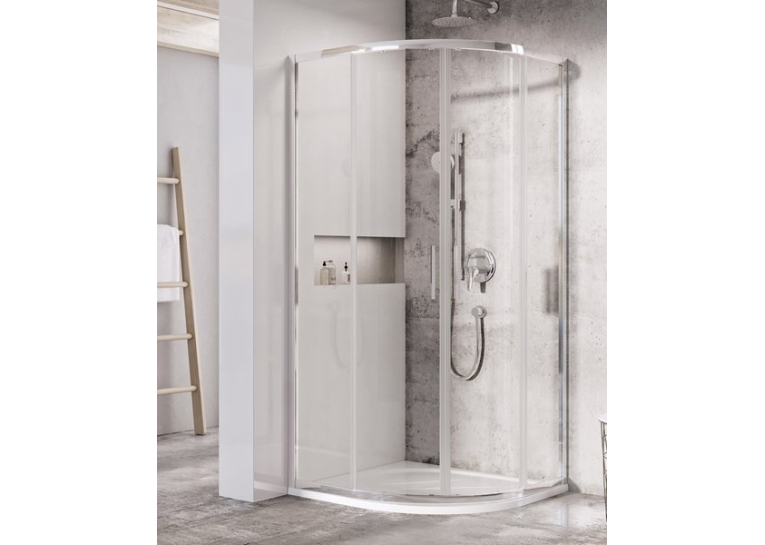 Душевой уголок Ravak BLIX Slim BLSCP4-80, полиров. алюминий + TRANSPARENT, X3BM40C00Z1