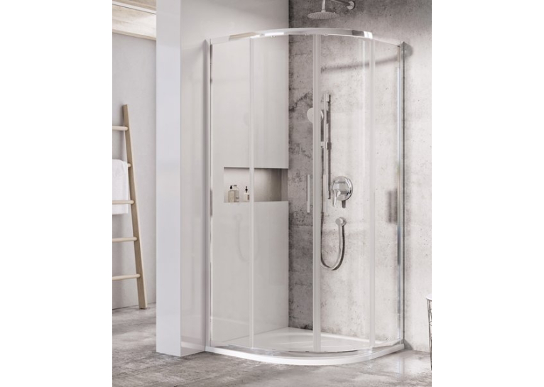 Душовий куточок Ravak BLIX Slim BLSCP4-80, полірів. алюміній + TRANSPARENT, X3BM40C00Z1