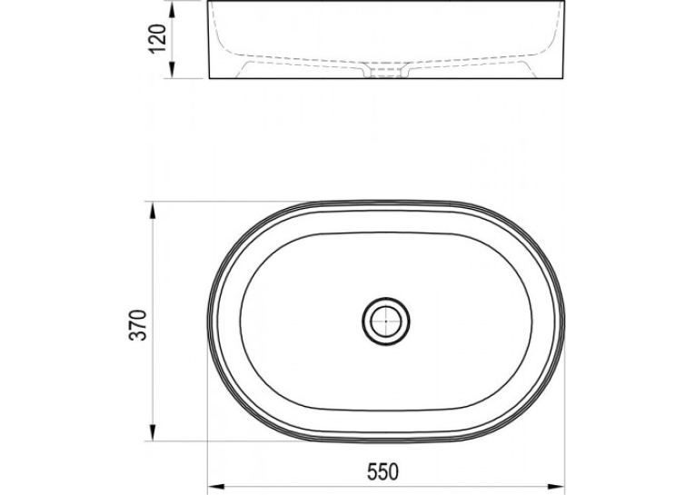  Умивальник Ravak Ceramic Slim O 550, XJX01155001
