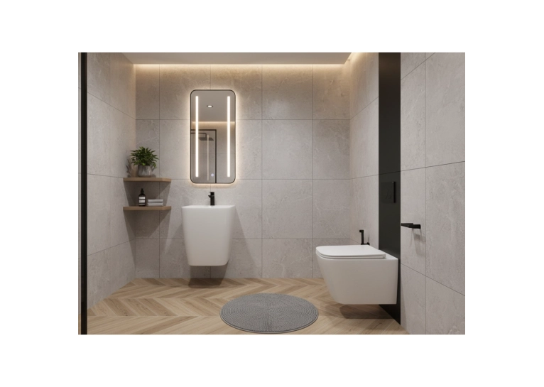 Комплект: Інсталяційна система RAVAK FrameCore Direct RKUC3000003 + Підвісний унітаз RAVAK DOMOSPA TORRENTA QUADRA RimOff білий із сидінням дюропласт soft-close, RKUJ000018 (RKUSET8003)