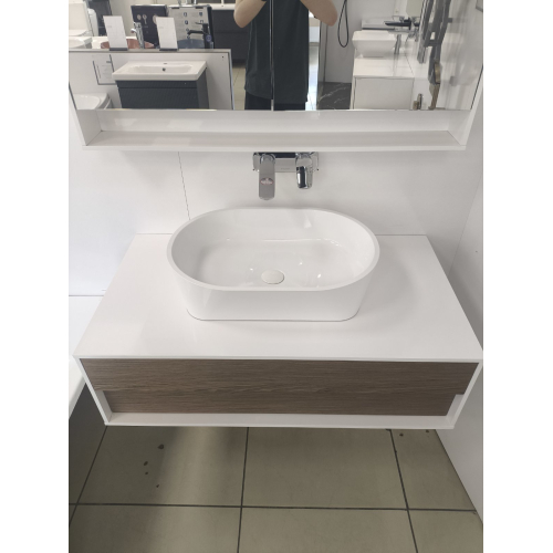 Тумба для раковини Ravak Step SD-1000 Білий/Горіх X000001418U (Знижений в ціні товар)