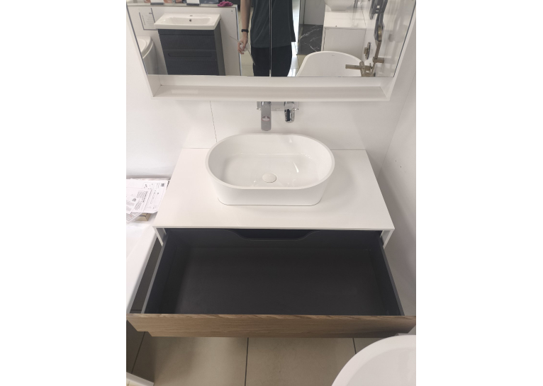 Тумба для раковини Ravak Step SD-1000 Білий/Горіх X000001418U (Знижений в ціні товар)