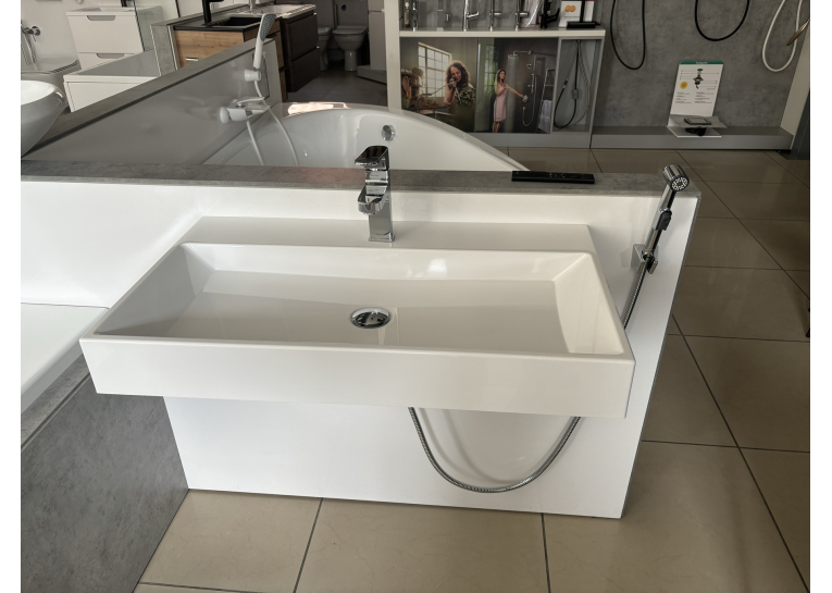 Комплект: Умивальник Ravak NATURAL 800, без переливу + Змішувач для раковини RAVAK Chrome CR с бидеткой 112.00 XJO01280000+X070092 (виставковий зразок)