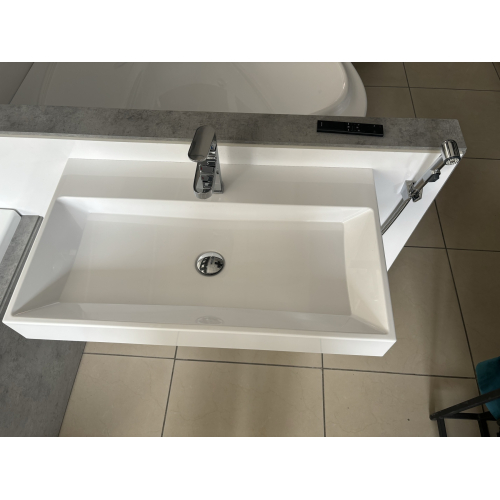 Комплект: Умивальник Ravak NATURAL 800, без переливу + Змішувач для раковини RAVAK Chrome CR с бидеткой 112.00 XJO01280000+X070092 (виставковий зразок)