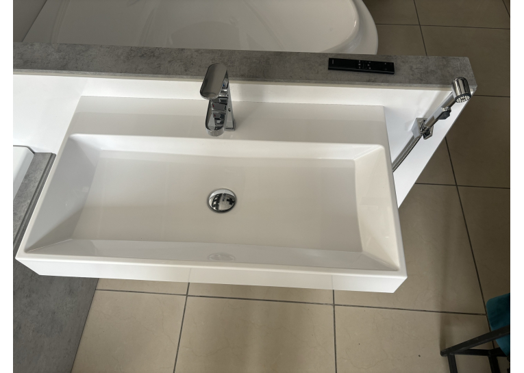 Комплект: Умивальник Ravak NATURAL 800, без переливу + Змішувач для раковини RAVAK Chrome CR с бидеткой 112.00 XJO01280000+X070092 (виставковий зразок)