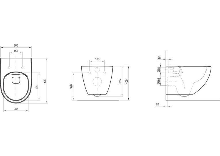  Подвесной унитаз Ravak WC Vita RimOff X01860