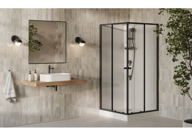 Душовий бокс квадратний Ravak X-Point Slim BOXSRV2 90x90 Transparent, алюміній, безпечне скло, X82277311Z1F