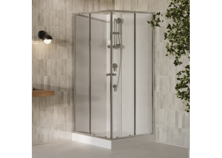Душовий бокс квадратний Ravak X-Point Slim BOXSRV2 90x90 Transparent, алюміній, безпечне скло, X8F277C11Z1F