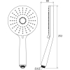  Душова лійка Flat XXL 3 функції, діаметр 140 мм, X07P344