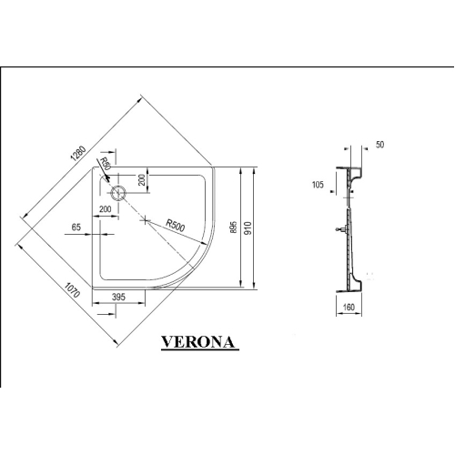 Поддон Ravak Verona 90 ST R-500 XAU0000035
