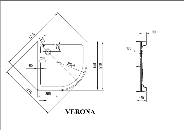 Піддон Ravak Verona 90 ST R-500 XAU0000035 (виставковий зразок)
