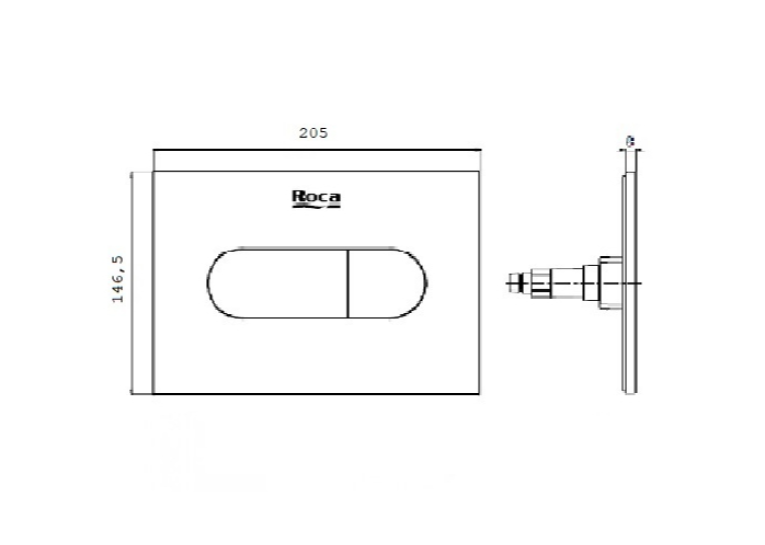 Кнопка змиву Roca Duplo Nova Black matt A890222206