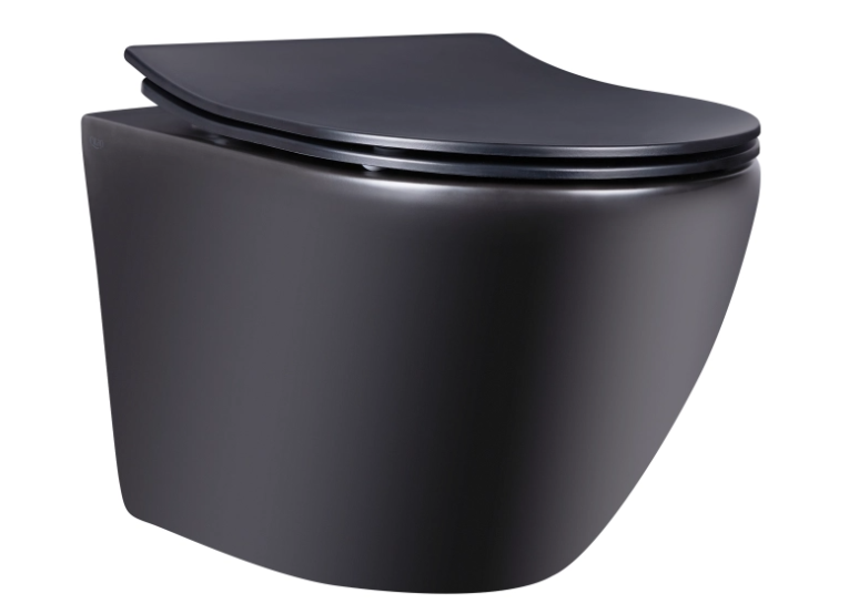 Комплект: Інсталяція Roca Duplo WC Nova Black matt (A89P420020) Roca + Унітаз Qtap Robin Rimless з кришкою (A89P420020+QT1333046ENRMB)