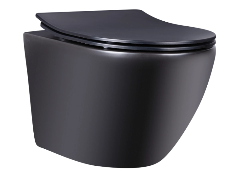 Комплект: Инсталляция Roca Duplo WC Nova Black matt (A89P420020) Roca + Унитаз Qtap Robin Rimless с крышкой (A89P420020+QT1333046ENRMB)