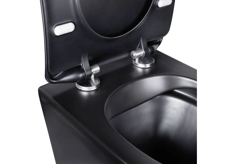 Комплект: Інсталяція Roca Duplo WC Nova Black matt (A89P420020) Roca + Унітаз Qtap Robin Rimless з кришкою (A89P420020+QT1333046ENRMB)