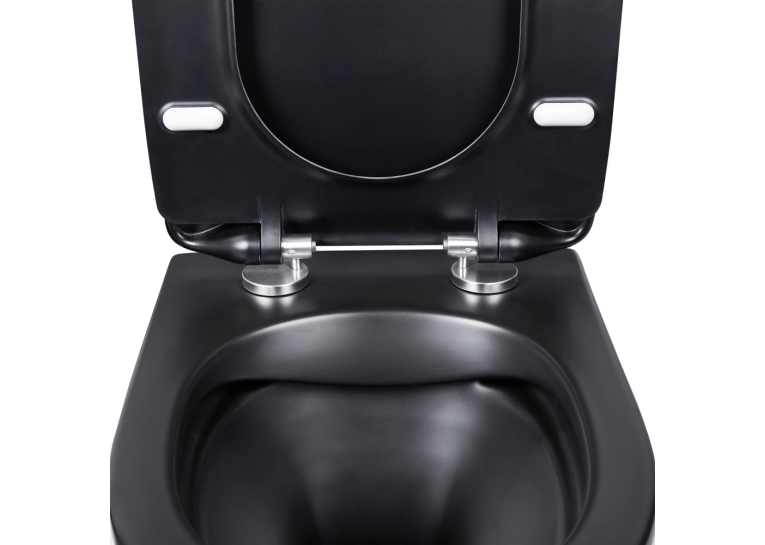 Комплект: Інсталяція Roca Duplo WC Nova Black matt (A89P420020) Roca + Унітаз Qtap Robin Rimless з кришкою (A89P420020+QT1333046ENRMB)