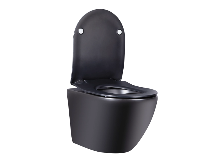 Комплект: Інсталяція Roca Duplo WC Nova Black matt (A89P420020) Roca + Унітаз Qtap Robin Rimless з кришкою (A89P420020+QT1333046ENRMB)