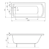 Ванна прямоугольная Roca Linea 160х70 A24T018000