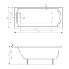 Ванна прямокутна Roca Linea 160x75 A24T026000