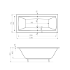 Ванна прямоугольная Roca Vita 170х75 A24T066000