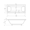 Ванна прямоугольная Roca Vita 180х80 A24T074000