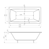 Ванна прямоугольная Roca Vita 180x90 A24T082000