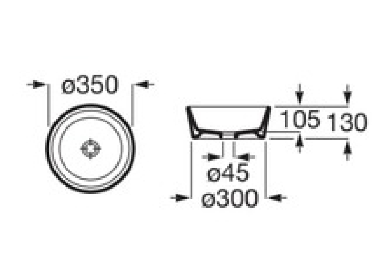  Раковина накладна Roca Ohtake (A327B15000)
