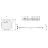 Душовий піддон RADAWAY Zantos C, 90x90, M3ZNC9090-06