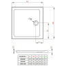 Душовий піддон RADAWAY Doros C, 100x100, SDRC1010-01