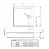 Душовий піддон RADAWAY Doros C Compact, 90x90, SDRC9090-05 (виставковий зразок)