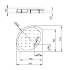Душовий піддон RADAWAY Rodos B Compact, 90x90, 4D99155-03