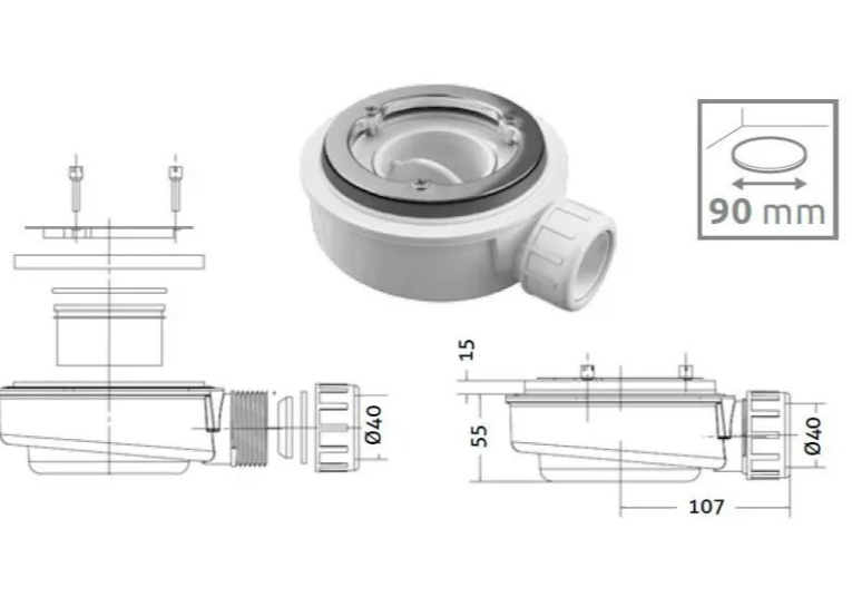  Сифон для піддону Radaway HS1