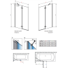 Шторка для ванны RADAWAY Essenza New PND II 100 left, 10002100-01-01L