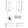 Шторка для ванни RADAWAY Nes PND I 100 R, 10010100-01-01R