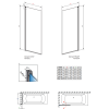 Шторка для ванни RADAWAY Nes PNJ 50 R, 10011050-01-01R