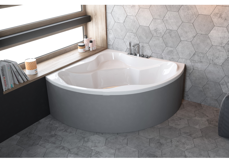 Ванна акрилова RADAWAY KERIA 150x150 (WA1-37-150x150US) + ніжки (68Р) + сифон R135L