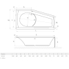 Ванна акриловая RADAWAY NOELIA 165x90L (WA1-49-165x090L) + ножки (NWE-68)