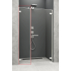  Бічна стінка Radaway Arta DWS 415Rx2000 хром/прозоре скло 386092-03-01R