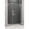  Бічна стінка Radaway Arta DWS 515Rx2000 хром/прозоре скло 386095-03-01R