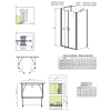 Душова кабіна RADAWAY Eos II DWD+2S (90x90) 3799401-01 + 3799411-01L + 3799411-01R